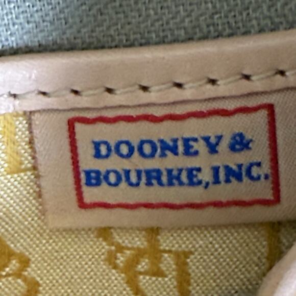 Vintage Dooney & Bourke Crossbody Bag Yellow Monogram DB Logo Canvas - Picture 6 of 9